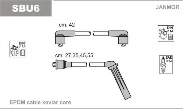 JANMOR SBU6 Ignition Cable Kit